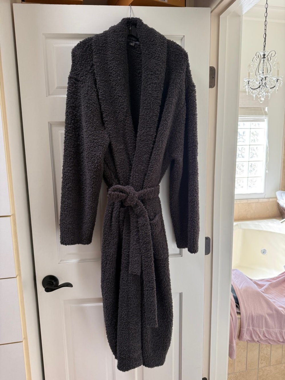 Barefoot Dreams CozyChic Plush Robe in Carbon
